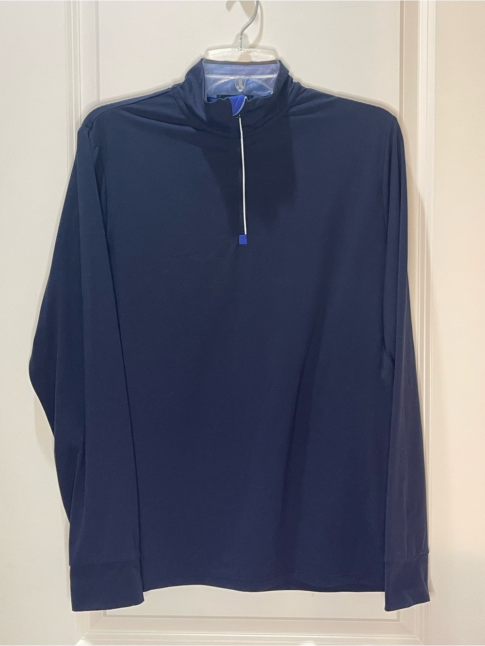 Polo Navy Quarter-Zip Pullover XL